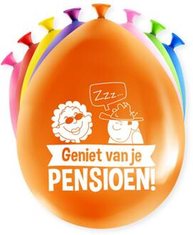 Happy party ballon - Pensioen 8st verschillende