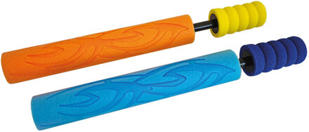 Happy People 1x Waterpistool/waterpistolen van foam 38,5 cm met bereik van 7 meter Multi