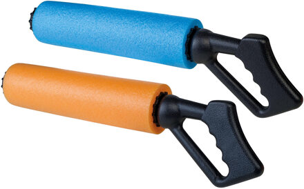 Happy People 1x Waterpistool/waterpistolen van foam 45 cm met handvat en 2 spuitstanden