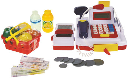 Happy People Kassa supermarkt met accessoires Multikleur