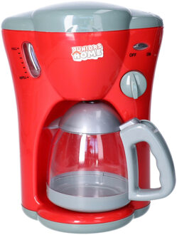 Happy People Koffiezetapparaat - rood - kunststof - 23 cm - kinderspeelgoed Multi