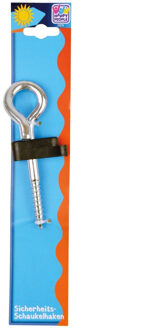 Happy People schommelhaak - 1x - zilver - staal - 16 cm - met karabijnhaak