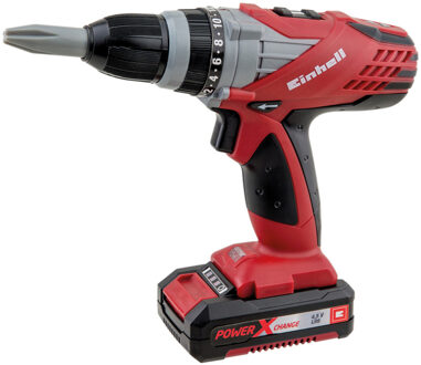 Happy People Speelgoed accuboor/boorschroevendraaier rood 22 cm - jongens en meisjes - speelgoed gereedschap