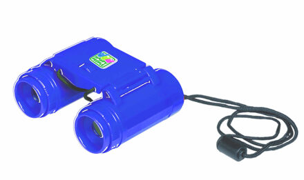 Happy People verrekijker - blauw - kunststof - 9,5 cm - kinderspeelgoed - Verrekijkers voor kinderen