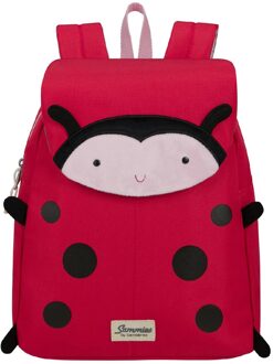 Happy Sammies Eco Ladybug Lally S+ rugzak met print Rood - 1 maat