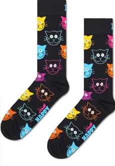 Happy Socks 2-pack klassieke kattenduimsokken met ronde hals, unisex Veelkleurig