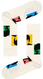 Happy Socks 2 stuks Beatles Silhouettes Sock * Actie * Wit - Maat 36/40,Maat 41/46