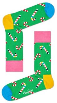 Happy Socks 2 stuks Candy Cane Sock * Actie * Groen,Versch.kleure/Patroon - Maat 41/46