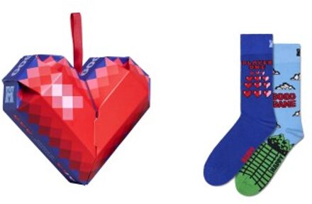 Happy Socks 2 stuks Good Game Gift Set * Actie * Versch.kleure/Patroon,Blauw - Maat 36/40,Maat 41/46