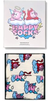 Happy Socks 2 stuks Good Pig Bad Pig Gift Box * Actie * Versch.kleure/Patroon - Maat 36/40,Maat 41/46