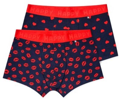 Happy Socks 2 stuks Love Short Boxershorts * Actie * Blauw - Medium,Large,X-Large