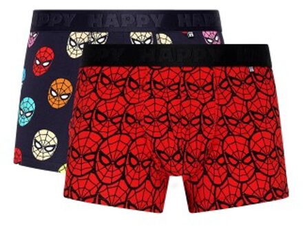 Happy Socks 2 stuks Marvel Spider-Man Boxershorts Rood - Medium,Large