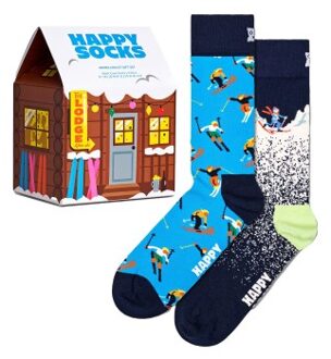 Happy Socks 2 stuks Skiing Chalet Gift Set * Actie * Versch.kleure/Patroon - Maat 36/40