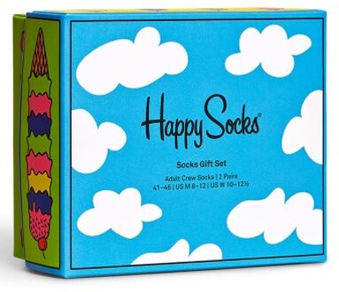 Happy Socks 2 stuks Sunny Day Socks Gift Set * Actie * Versch.kleure/Patroon,Blauw - Maat 41/46