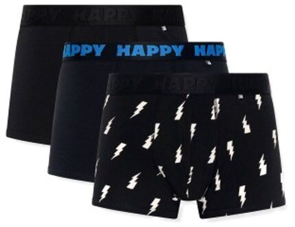 Happy Socks 3 stuks Black And White Boxershorts Zwart - Medium,Large,X-Large