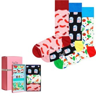 Happy Socks 3 stuks Foodie Socks Gift Box * Actie * Versch.kleure/Patroon - Maat 36/40,Maat 41/46