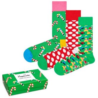 Happy Socks 3 stuks Holiday Gift Box * Actie * Versch.kleure/Patroon - Maat 36/40,Maat 41/46