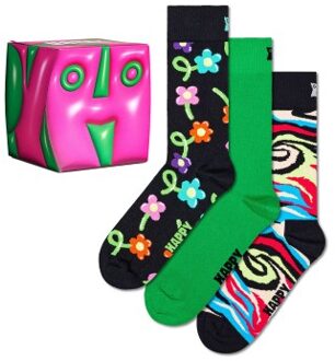Happy Socks 3 stuks Hyper Cube Socks Gift Box * Actie * Versch.kleure/Patroon - Maat 41/46