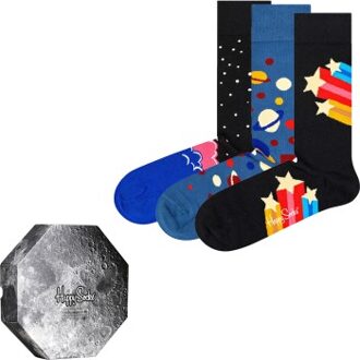 Happy Socks 3 stuks Outer Space Socks Gift Box * Actie * Zwart - Maat 41/46