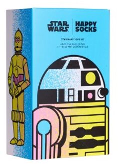 Happy Socks 3 stuks Star Wars C-3PO And R2-D2 Gift Box * Actie * Versch.kleure/Patroon,Zwart - Maat 36/40,Maat 41/46