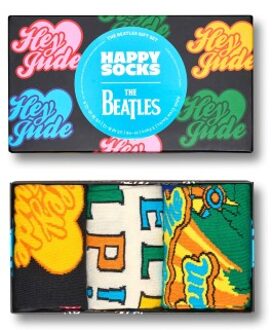 Happy Socks 3 stuks The Beatles Hey Jude Gift Box Versch.kleure/Patroon,Zwart - Maat 36/40