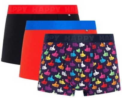 Happy Socks 3 stuks Thumbs Up Boxershorts Versch.kleure/Patroon - Medium,Large,X-Large