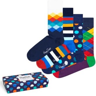 Happy Socks 4 stuks Mix Socks Gift Box * Actie * Versch.kleure/Patroon - Maat 36/40