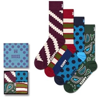 Happy Socks 4 stuks New Vintage Socks Gift Set * Actie * Versch.kleure/Patroon - Maat 36/40,Maat 41/46