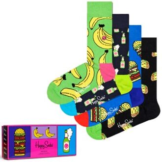 Happy Socks 4 stuks Yummy Yummy Socks Gift Set Versch.kleure/Patroon - Maat 36/40,Maat 41/46