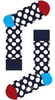 Happy Socks Big Dot Snowman Crew Sock * Actie * Blauw - Maat 36/40,Maat 41/46