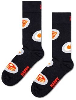Happy Socks Breakfast Sock * Actie * Zwart - Maat 41/46