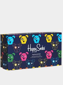 Happy Socks Cadeaubox sokken 3-pack mixed dog socks gift se xdog08/0150 Print / Multi - 41-46