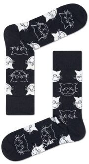 Happy Socks Cat Sock * Actie * Zwart,Versch.kleure/Patroon,Wit - Maat 36/40,Maat 41/46