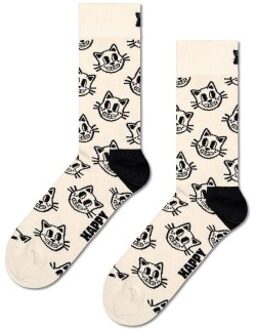Happy Socks Cat Sock * Actie * Zwart,Versch.kleure/Patroon,Wit - Maat 36/40,Maat 41/46