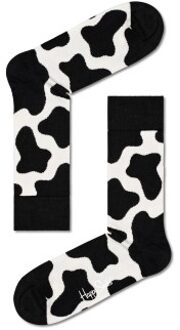 Happy Socks Cow Sock Zwart,Versch.kleure/Patroon,Wit - Maat 41/46