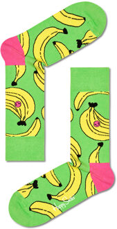 Happy Socks Dames sokken met print banaan Groen - 36-40
