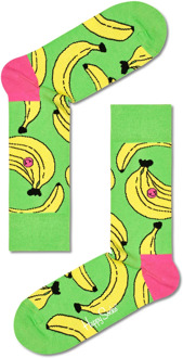 Happy Socks Dames sokken met print banaan Groen - 41-46