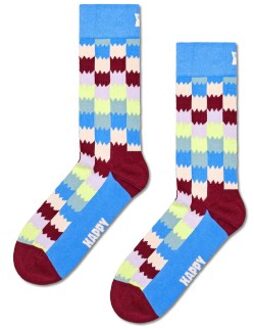 Happy Socks Dizzy Check Sock Versch.kleure/Patroon,Blauw,Zwart - Maat 36/40,Maat 41/46