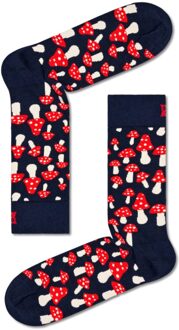 Happy Socks Donkerblauwe sokken met paddenstoelen printjes unisex Print / Multi - 36-40