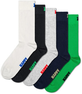 Happy Socks Effen sokken multi colors 5-pack Veelkleurig - 36-40