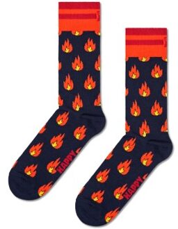 Happy Socks Flames Sock * Actie * Versch.kleure/Patroon,Blauw,Rood - Maat 36/40,Maat 41/46