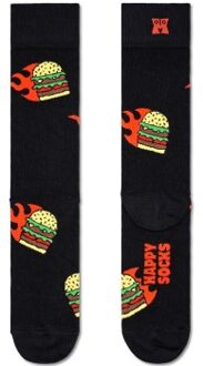 Happy Socks Flaming Burger Sock * Actie * Zwart,Versch.kleure/Patroon - Maat 36/40,Maat 41/46