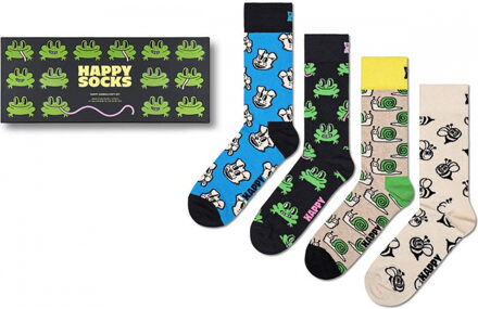 Happy Socks giftbox 4P sokken happy animals multi Print / Multi - 36-40