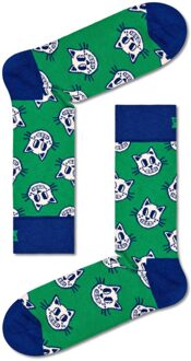 Happy Socks Groene sokken met katjes printjes unisex Print / Multi - 36-40