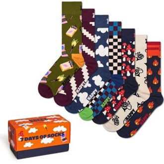 Happy Socks Happy Sock A Wild Week Socks Gift Set 7 stuks * Actie * Versch.kleure/Patroon - Maat 36/40,Maat 41/46