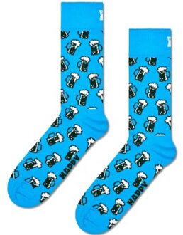 Happy Socks Happy Sock Beer Sock * Actie * Blauw,Wit - Maat 36/40