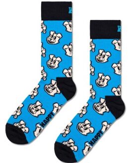 Happy Socks Happy Sock Doggo Sock Versch.kleure/Patroon,Blauw,Geel - Maat 36/40,Maat 41/46