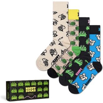 Happy Socks Happy Sock Happy Animals Socks Gift Set 4 stuks * Actie * Versch.kleure/Patroon - Maat 36/40,Maat 41/46