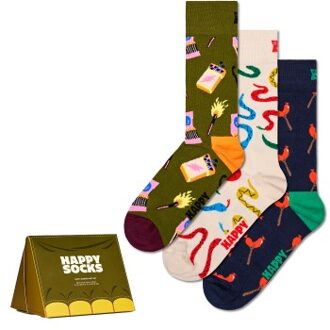 Happy Socks Happy Sock Happy Camper Socks Gift Set 3 stuks * Actie * Versch.kleure/Patroon - Maat 36/40,Maat 41/46