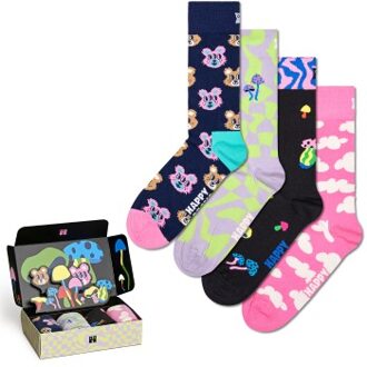 Happy Socks Happy Sock Happy In Wonderland Socks Gift Set 4 stuks * Actie * Versch.kleure/Patroon - Maat 36/40,Maat 41/46